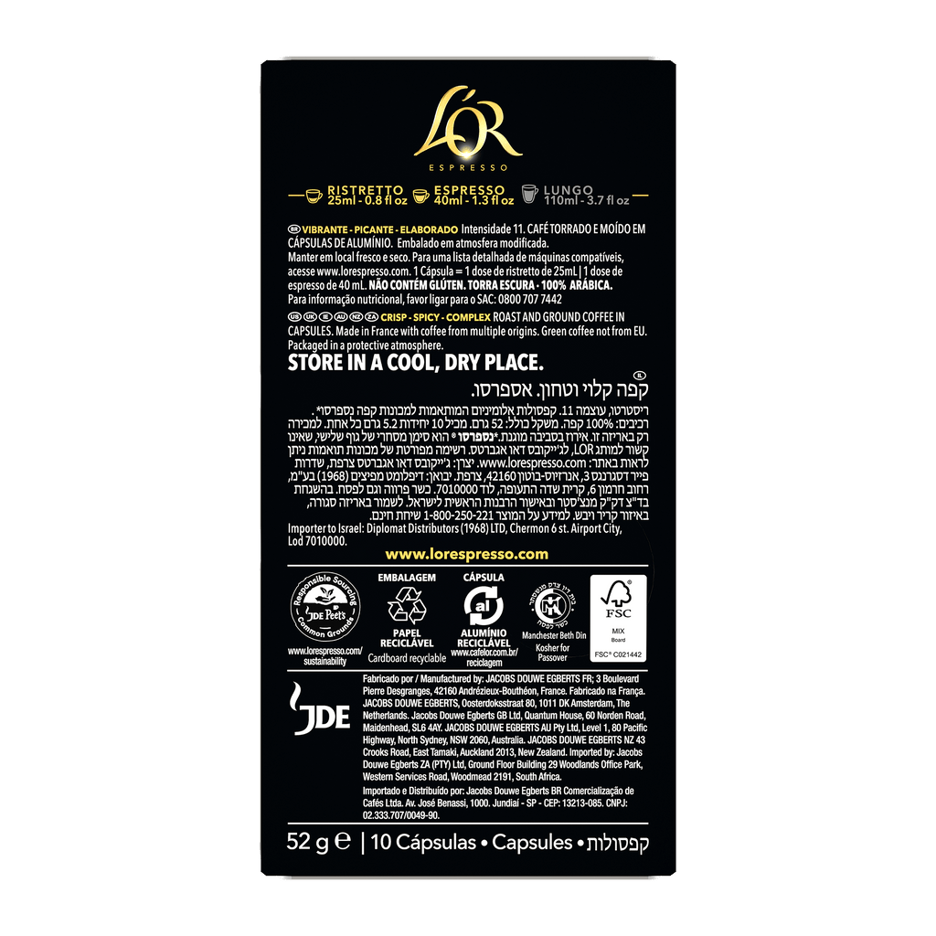 L'OR Ristretto Decaffeinato Espresso Capsules